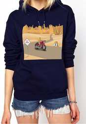 Navy Blue Plain Sweatshirts For Ladies
