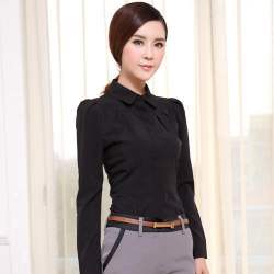 Ladies Black Cotton Shirt