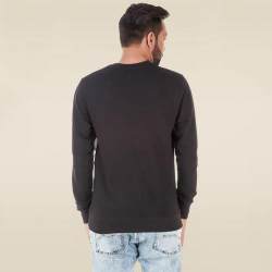 Mens Black Round Neck Sweatshirts