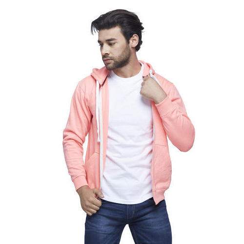 Plain Baby Pink Mens Jacket by Cyankart India Private Limited