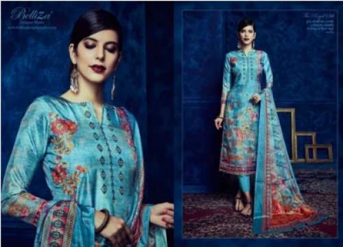 Belliza Royal Embroidered pure santoon Silk Suits by Anita Fashions