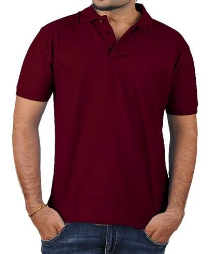 Mens Plain Collar Polo T shirt by Lets Madovr Private Limited