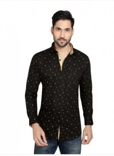 Axplore Mens Printed Black Shirt  by Stylla Creation