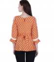 Formal Wear Printed Orange Top  thumb 1