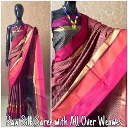 Designer Khadi Cotton Silk Saree