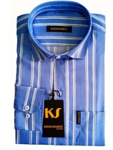 Blue Striped design Mens Shirt  by Ontrack Suppliers Private Limited