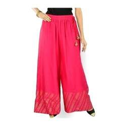 Magenta Printed Palazzo For Girls