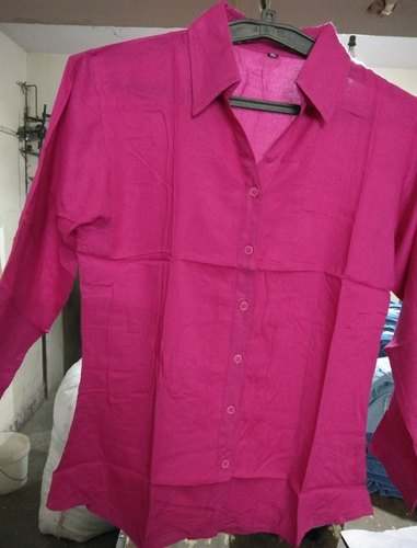 Plain Pink Collar Ladies Shirt by Buytake