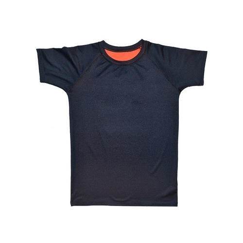 Black Plain Round Neck T shirt For Boys