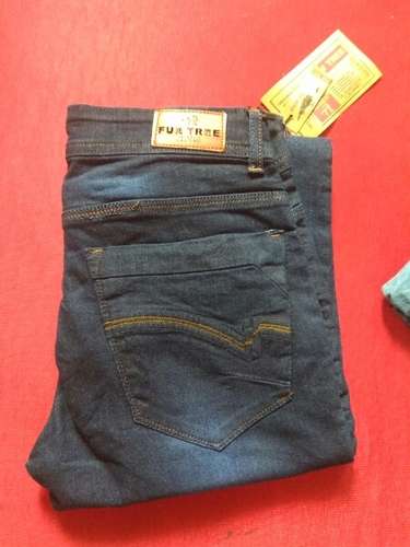 Mens Blue Faded Denim Jeans