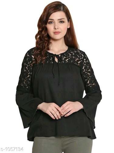 Black Western Women Top  by Online Fashion Shop