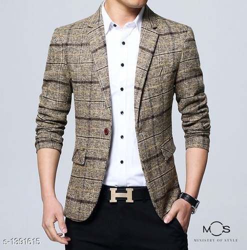 Brown Mens Blazer by Online Fashion Shop