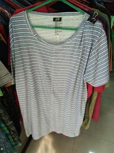 Mens Strip Half Sleeve T Shirt by Brand Studio