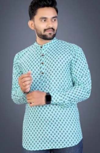 Short Printed Kurta For Mens by M Hariom Traders  by M.Hariom Traders