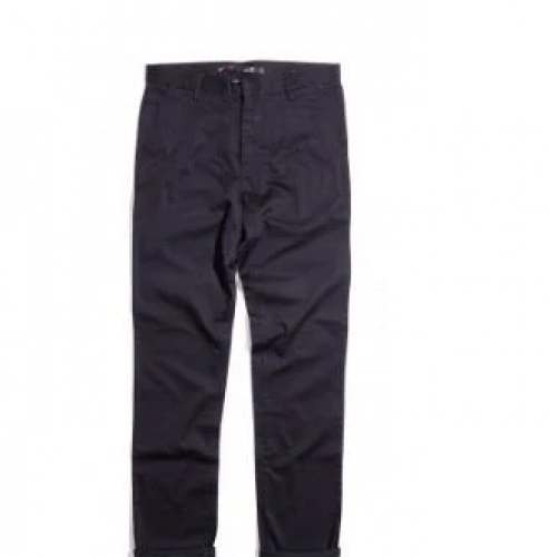 Men Black Cotton Fine Satin Chino 