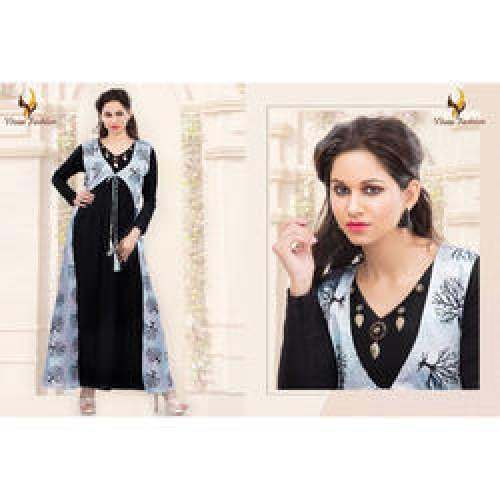 Full Length Jacket Kurti by Vivaa Fashion