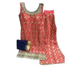 Ladies Chanderi Palazzo Suit