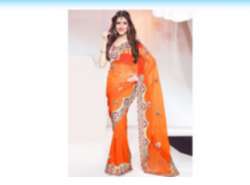 Embroidered Butta Work Georgette Sarees  