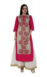 Embroidered Branded Kurti With Palazzo 