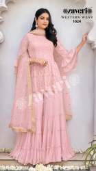 Fashionable Georgette Readymade Palazzo Suit 