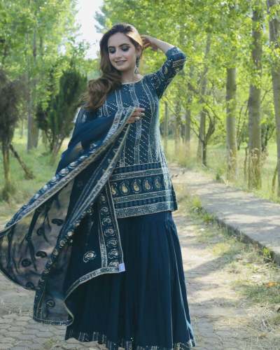Fox Georgette Sarara Plazzo