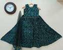 Kids Velvet Sequence Embroidery Lehenga