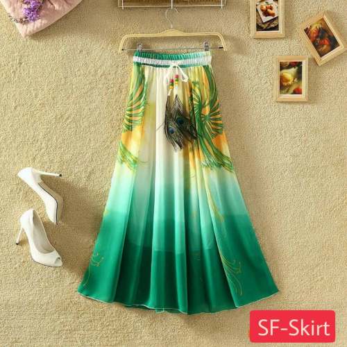 New Digital Printed Silk Skirts