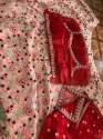 Organza Embroidery Work Lehenga thumb 3