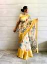Organza Jaquard Border  Fancy Saree