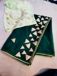 Pure Organza Jaipuri Saree