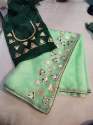 Pure Organza Jaipuri Saree thumb 3