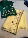 Pure Organza Jaipuri Saree thumb 7