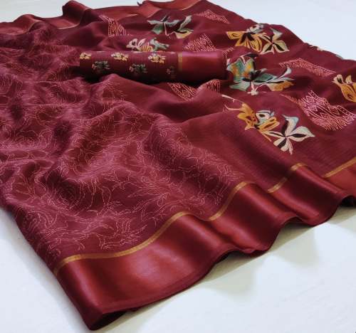 Soft Lilan Jari Border Saree