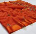 Soft Lilan Jari Border Saree thumb 4