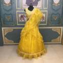 Sunny Yellow Gotta Ruffle Lehenga Choli  thumb 1