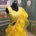 Sunny Yellow Gotta Ruffle Lehenga Choli  thumb 2