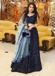 Velvet Sequence Lehenga Choli