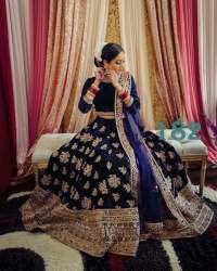 Velvet  With Embroidery Work Lehenga Choli