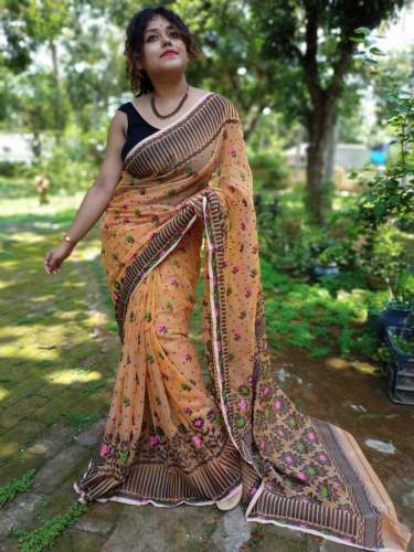 Dhakai jamdani saree online by moharani saree