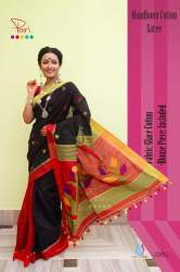 Fancy Handloom Cotton Silk Buti Work Saree