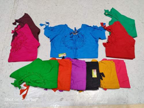 Fancy Round Neck Readymade Blouse 