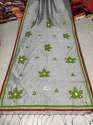 handloom cottonsilk Applique mirror work saree thumb 3