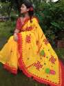 handloom cottonsilk   Applique work saree thumb 2