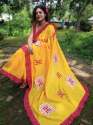Latest Silk Cotton Mirror work saree  thumb 3