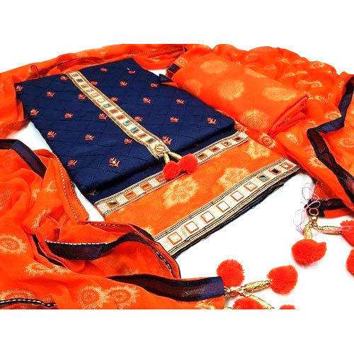Ladies Embroidery Dress Materials  by Saree Showroom