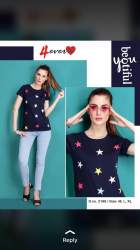 Ladies Fancy Print T shirt