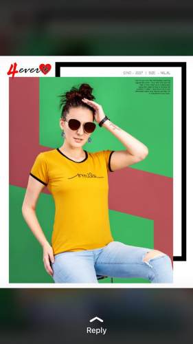 ladies round neck Fancy T Shirt by NARENDRA FABRICS