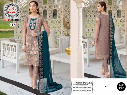 Embroidery Sequence Work Suit