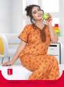 Designer Printed Cotton Night Gown  thumb 1