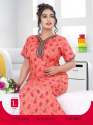 Designer Printed Cotton Night Gown  thumb 2